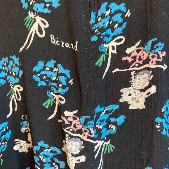 Vtg 90s Anna Sui Small Berard Faces Dress S 2 4 6 - Picture 14 of 15